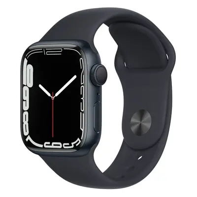 Apple Watch Series 7 GPS, 41mm, Midnight Aluminium Case, Midnight Sport Band