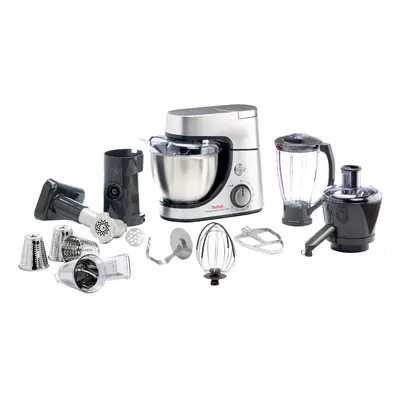 Robot de bucatarie Tefal Masterchef Gourmet QB515D38, 1100 W, 8 viteze + Puls, bol 4.6 L, Argint