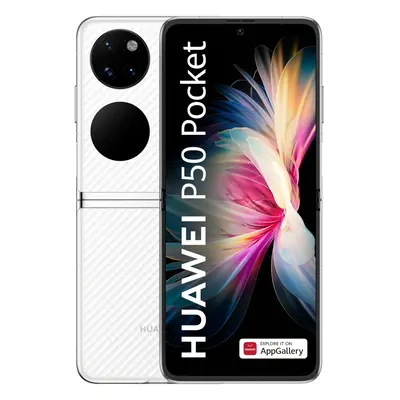 Telefon mobil Huawei P50 Pocket, Dual SIM, 8GB RAM, 256GB, 4G, White