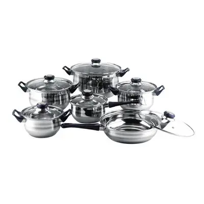 Set oale inox 12 piese ZLN-4038, Potrivit pentru toate sursele de caldura, inclusiv inductie, Fl