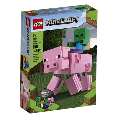 LEGO Minecraft Porc BigFig cu bebelus de zombi 21157