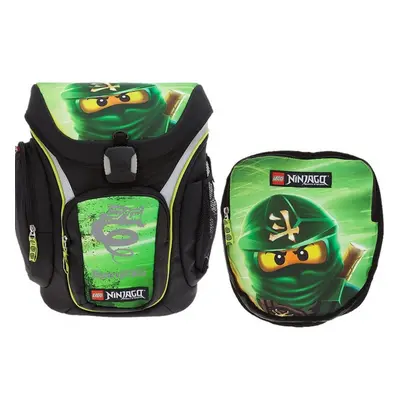 Ghiozdan Scoala Explorer + Sac Sport, Lego Core Line - Design Verde Ninjago Lloyd