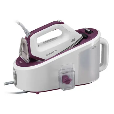 Statie de calcat Braun CareStyle 5 IS5155WH, 2400 W, 7.5 bar, Talpa FreeGlide 3D, Alb/Violet