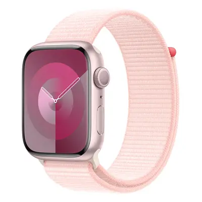 Apple Watch S9, GPS, 45mm, Pink Aluminium Case, Light Pink Sport Loop