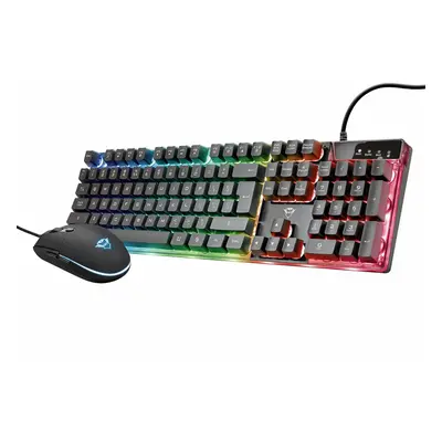 Kit tastatura si mouse gaming Trust GXT 838 Azor Gaming, Iluminare multicolora