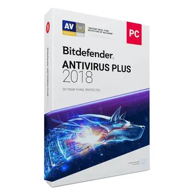 Bitdefender Antivirus Plus 2018, 1 an, 1 utilizator