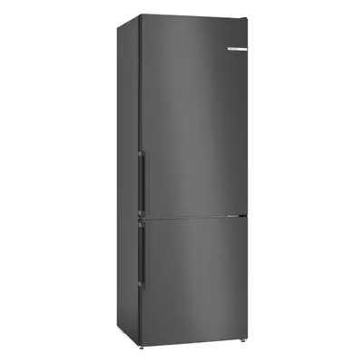 Combina frigorifica Bosch KGN49VXDT, No Frost, Vita Fresh XXL, Perfect Fit, 440 l, Inox negru