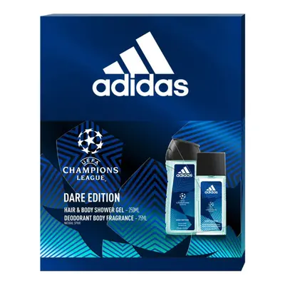 Set 2 Produse Adidas Dare Edition, Spray de Corp 75 ml, Gel de Dus 250 ml