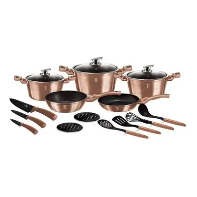 Set oale marmorate 17 piese Rose Gold Berlinger Haus BH 6161