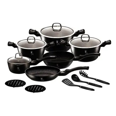 Set oale marmorate 15 piese Black Silver Berlinger Haus BH 6155