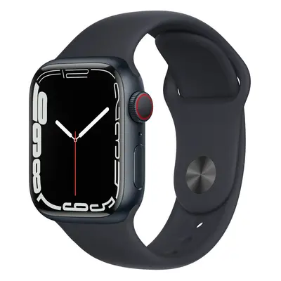 Apple Watch Series 7 GPS + Cellular, 41mm, Midnight Aluminium Case with Midnight Sport Band