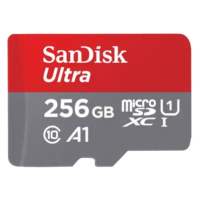 Card de memorie SanDisk Ultra microSDXC, 256GB, 120MB/s, A1 Class 10 UHS-I + SD Adapter