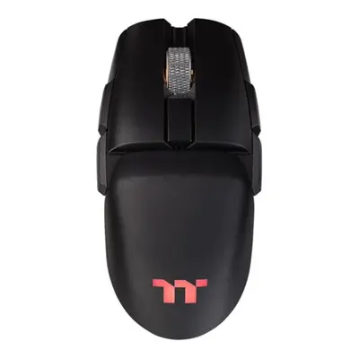 Mouse gaming wireless si bluetooth Thermaltake Premium Argent M5, 16000 DPI, Iluminare RGB, Negr