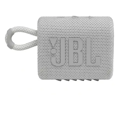 Boxa portabila JBL GO 3, Bluetooth, Waterproof IPX67, Autonomie pana la 5 ore, Alb