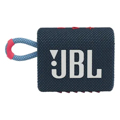 Boxa portabila JBL GO 3 Waterproof, Bluetooth, IPX67, Autonomie pana la 5 ore, Albastru-Roz