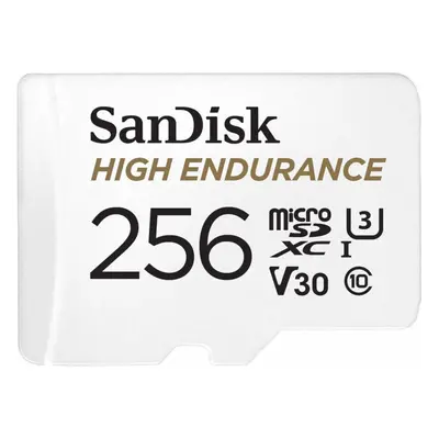 Card de memorie SanDisk microSDXC, 256GB + SD Adaptor High Endurance Full HD/4K 100/40MB/s