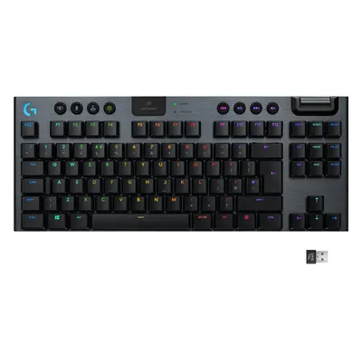 Tastatura Mecanica Gaming Logitech G915 TKL Bluetooth, Iluminare RGB, Negru