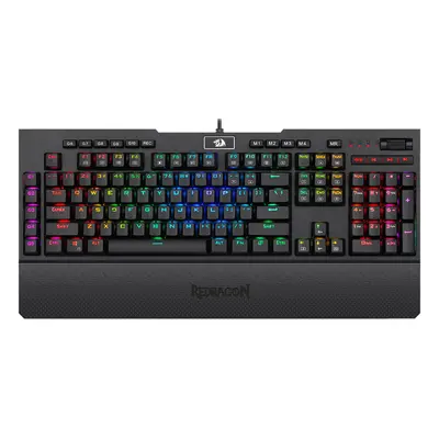 Tastatura gaming mecanica Redragon Brahma, Iluminare RGB, Negru