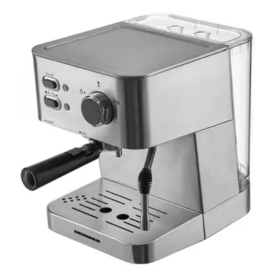 Espressor manual Heinner HEM-1050SS, 1050 W, 1.5 L, 20 bar, Argintiu