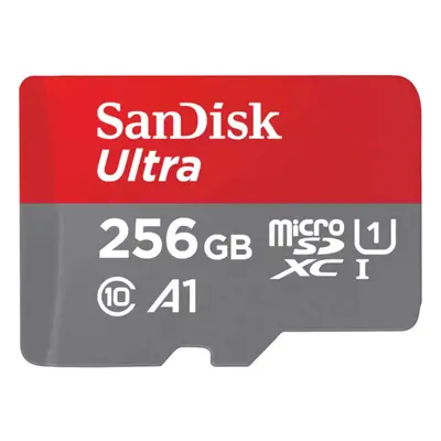 Card de memorie SanDisk Ultra microSDXC, 256GB, 150MB/s, A1 Class 10 UHS-I + SD Adapter