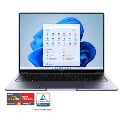 Laptop Huawei MateBook 14, 14", 2K, AMD Ryzen 5 5500U, 16GB RAM, 512GB SSD, AMD Radeon, Windows 