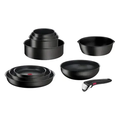 Set 13 piese Tefal Ingenio L7639002, Tigaie 22cm/26cm/28cm, Cratita 16cm/20cm/24cm, Capac sticla