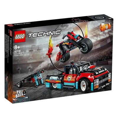 LEGO Technic - Camion si motocicleta pentru cascadorii 42106