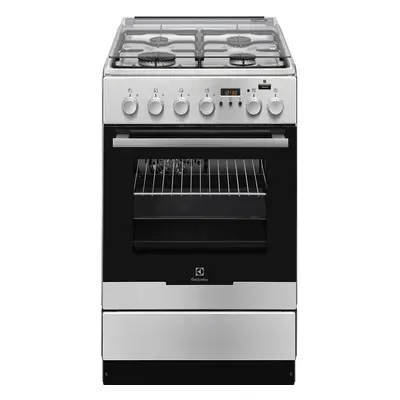 Aragaz mixt Electrolux EKK54950OX, PlusSteam, Grill, Cuptor electric, 4 arzatoare