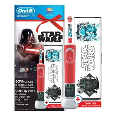 Periuta de dinti electrica pentru copii Oral-B Vitality D100 Star Wars, 7600 oscilatii, 2 progra