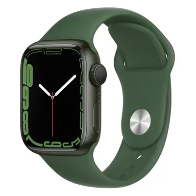 Apple Watch Series 7 GPS, 41mm, Green Aluminium Case, Clover Sport Band