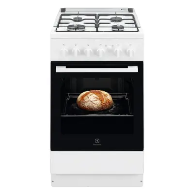 Aragaz pe Gaz Electrolux LKG500002W, Grill, Rotisor, 4 arzatoare, Alb