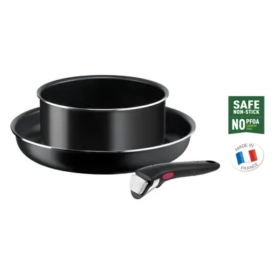 Set 3 piese Tefal Easy Cook and Clean Beginner L1539243, 3 piese: tigaie 28 cm, cratita 20 cm si