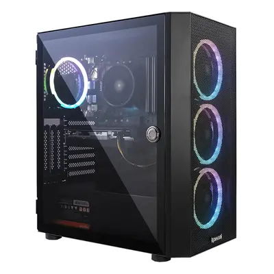 Sistem Desktop PC Gaming Inaza Dragon II, AMD Ryzen 5 5500 4.2 GHz, 16 GB DDR4, 512 GB SSD, NVID