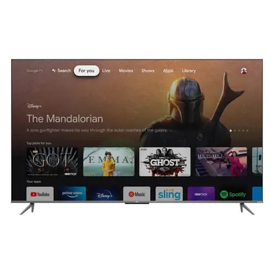 Televizor Smart QLED TCL 65C635, 164 cm, Ultra HD 4K, Google TV, Clasa F