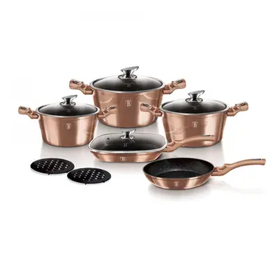 Set oale marmorate 11 piese Rose Gold Berlinger Haus BH 6191