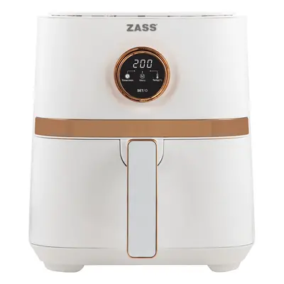 Friteuza cu aer cald Zass ZAF 02, 1450 W, 5 l, Afisaj digital, Temperatura ajustabila, Alb