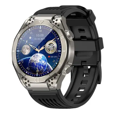 Smartwatch iSEN JA01 Silver, AMOLED 1.43"HD, Glicemie, Apel Bt, Apel SOS, Asist. vocala, Nivel r