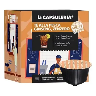 Ceai de piersici, ginseng si ghimbir, 96 capsule compatibile Dolce Gusto, La Capsuleria