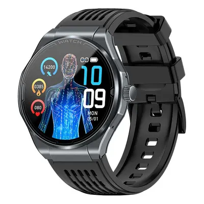 Smartwatch iSEN JA03 Gri, AMOLED 1.43"HD, Glicemie, Apel Bt, Apel SOS, Asist. vocala, Nivel radi