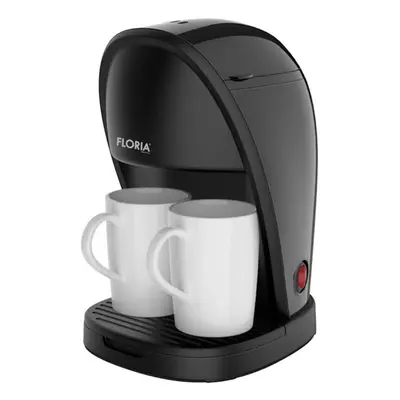 Aparat de facut cafea Floria ZLN9297, filtru de nailon, cupa pentru masurat, 2 cesti incluse, Ne