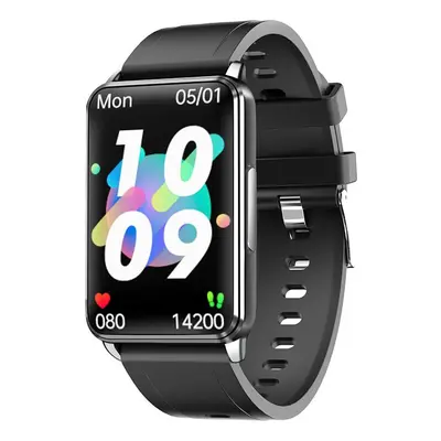 Smartwatch iSEN EP02 Negru, 1.3" TFT, ECG, Ritm cardiac, Presiune sanguina, Glicemie, Oxigen, Mo