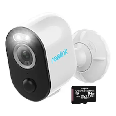 Pachet camera de supraveghere cu Card MicroSD 64 GB, Reolink Argus 3 PRO, rezolutie 2K