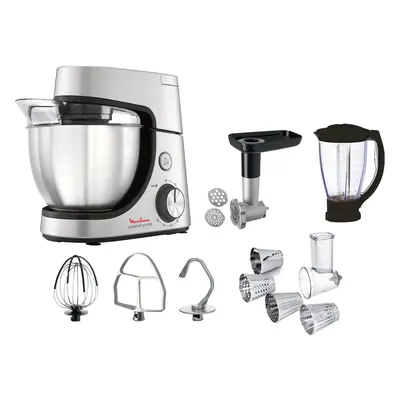 Robot de bucatarie Tefal MasterChef Gourmet QB516D38, 1100 W, Bol 4.6 l, Functie pulse, Argintiu