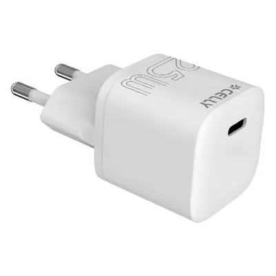 Incarcator Celly priza PowerDelivery dedicat Samsung, 25W, USB-C, Alb