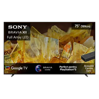 Televizor Smart LED Sony Bravia 75X90L, 189 cm, Ultra HD 4K, Google TV, Clasa E