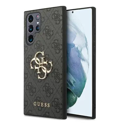 Guess Husa PU 4G Metal Logo Samsung Galaxy S23 Ultra Gri