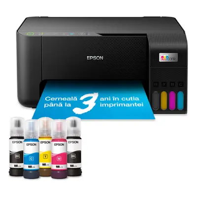 Multifunctional inkjet color Epson EcoTank L3270, A4, USB, Wireless, Negru