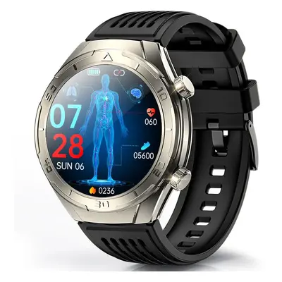 Smartwatch iSEN FD02 Silver, 1.46"HD, Imbunatatire somn, Glicemie, PPG+ECG, HR, Apel Bt, SOS, As