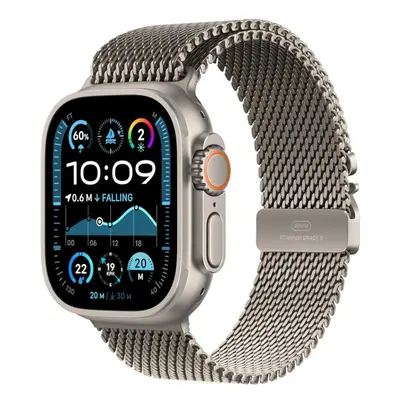 Apple Watch Ultra 2, GPS, Cellular, 49 mm, Carcasa Natural Titanium, Natural Titanium Milanese L