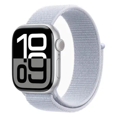 Apple Watch Series 10 , GPS, 42mm Silver Aluminium Case, Sport Loop, Blue Cloud